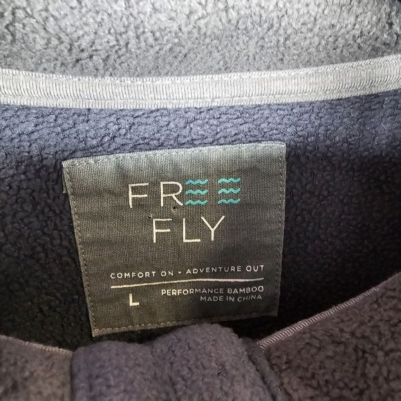 Free Fly Apparel Mens Large Fleeve Snap Button Jacket Pullover Sweatshirt - Picture 3 of 7